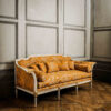 Elegant Louis XVI Sofa with Scroll Arms – Premium 1-Seater Design