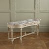La Maison London Console Table – French Breche Violette Marble & Gustavian Elegance