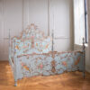 Large Venetian Bed: Regal Elegance, Hand-Painted Blue Finish