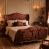 French Antique Walnut Bed – Luxurious Louis XV Corbeille Style