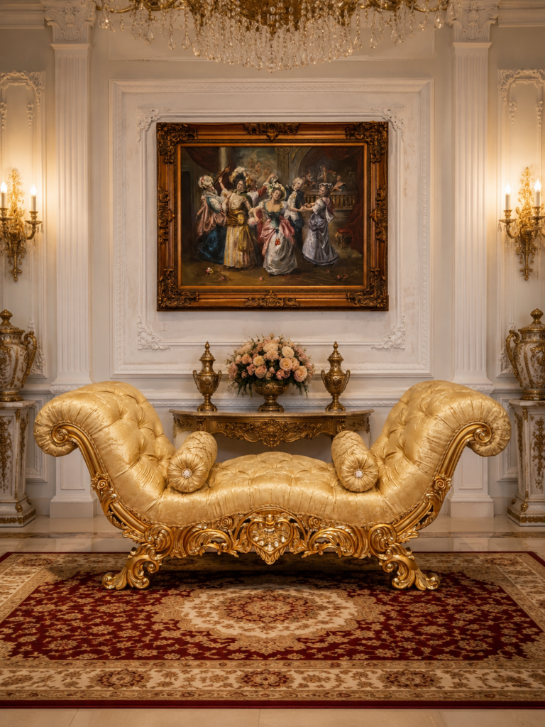 Zeus 87 Royal Chaise Lounge – 100% Premium Rococo Luxury