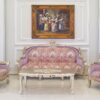 Luxury Baroque Classic Set Sofa – 3-Piece Gold Leaf Design