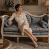 La Maison London French Louis Style Sofa – Premium White Carved Wood
