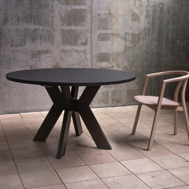 Premium Round Dining Table – 4‑Seater Modern Solid Wood Set 5 2 16