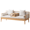 Premium Modern Solid Wood Sofa – 3 Seater Minimalist Living Room Set