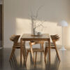Premium Scandinavian Solid Wood Dining Table Set Modern Minimalist 6 Seater Premium Scandinavian Solid Wood Dining Table Set Modern Minimalist 6 Seater