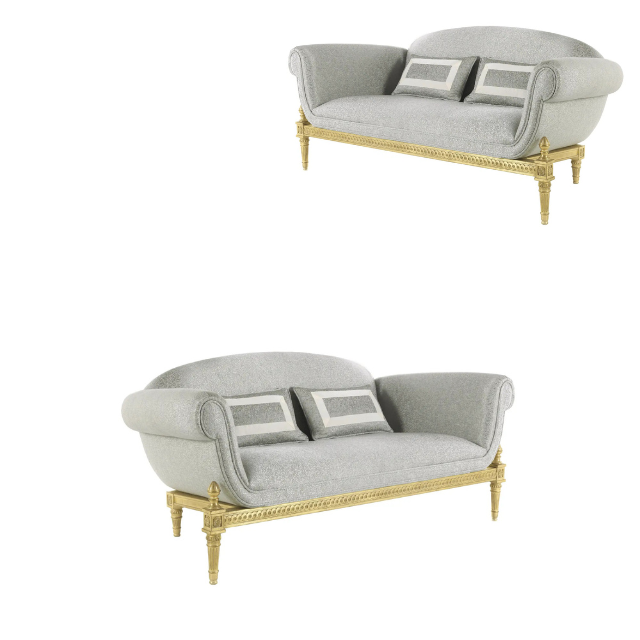 Premium Enigma Jumbo Sofa Two Seat – 100% Carved Wood Base 4 3 1