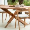 Premium Solid Teak Dining Set – 4 Chairs Included Premium Solid Teak Dining Set – 4 Chairs Included