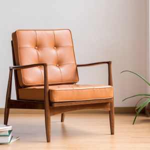 Premium Solid Teak Leather Lounge Chair – 1 Set Custom Design Premium 13 4 18