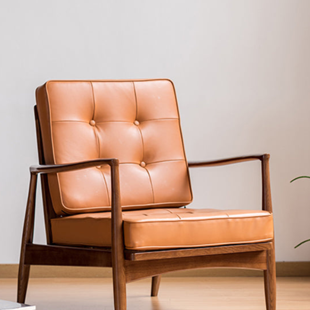 Premium Solid Teak Leather Lounge Chair – 1 Set Custom Design Premium 3 5 18