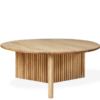 Premium Solid Teak coffee Table – Scandinavian Round Design 100%