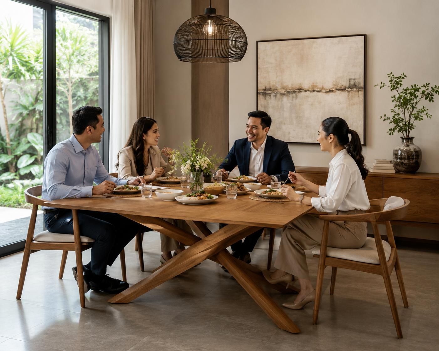Premium Teak Dining Table Set – 4 Chairs Included 2 515848b3 5b79 4b73 a17f 6e059c477f19