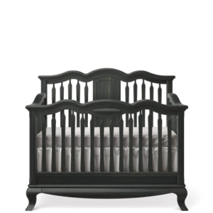 Premium Wooden Baby Crib 1-Piece Classic Curved Rail Design Set 8 1 11