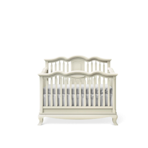 Premium Wooden Baby Crib 1-Piece Classic Curved Rail Nursery Bed 8 1 12
