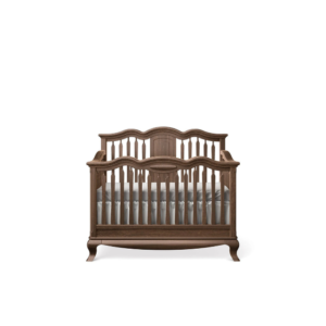 Premium Wooden Baby Crib – 1 Set Traditional Curved Headboard 8 1 14