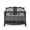 Premium Wooden Baby Crib 1-Piece Classic Curved Rail Design Set