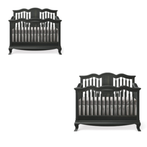 Premium Wooden Baby Crib 1-Piece Classic Curved Rail Design Set 10 3 11
