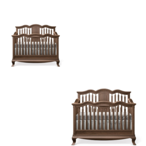 Premium Wooden Baby Crib – 1 Set Traditional Curved Headboard 10 3 14