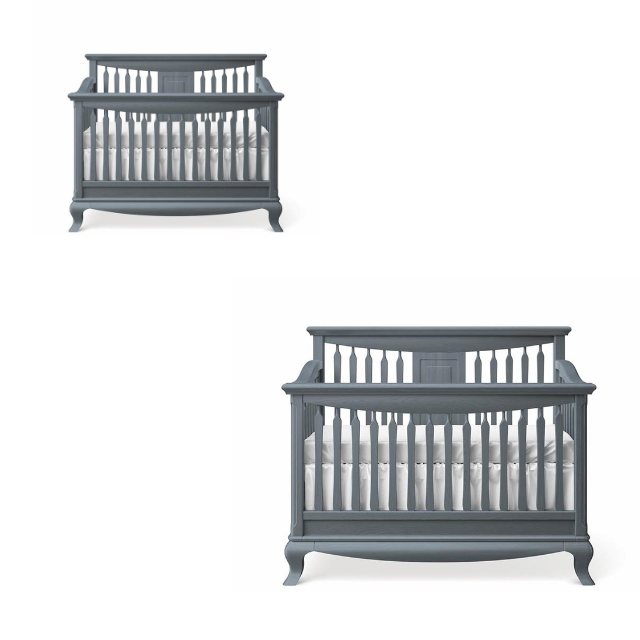 Premium Traditional Wooden Baby Crib with Decorative Spindles – 1 Set 6 4 17