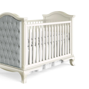 Premium Wooden Baby Crib 1 Set – Classic White Tufted Design 11 4 8