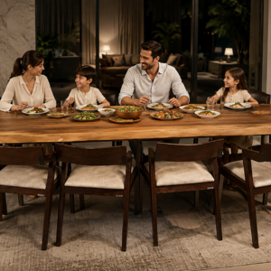 Premium Solid Wood Dining Table Set with 8 Upholstered Chairs 9 4cf5be78 0a7f 4301 8bd1 88bd717d7fb0