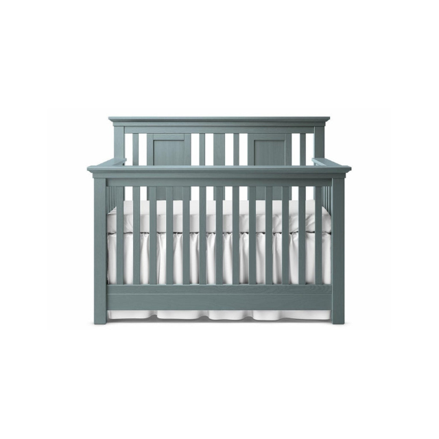 Premium Wooden Baby Crib – 1 Set Gray Traditional Spindle Design 2 5 13