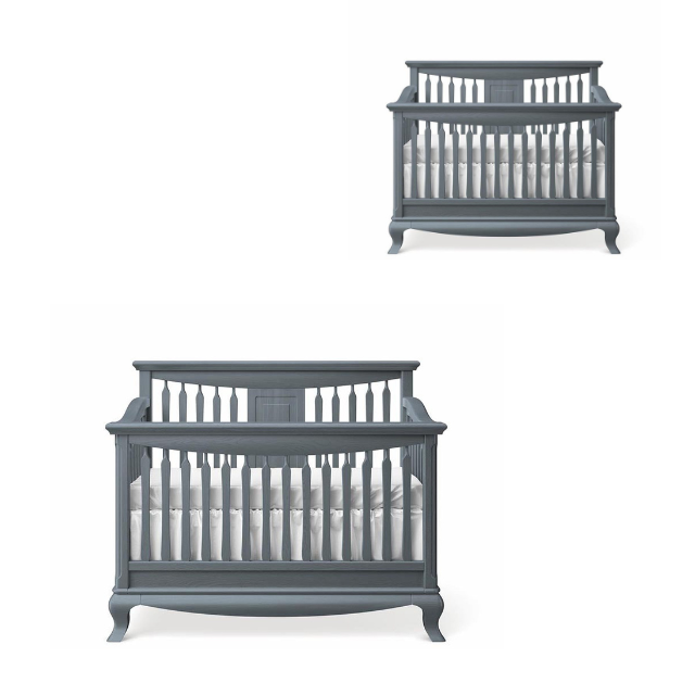 Premium Traditional Wooden Baby Crib with Decorative Spindles – 1 Set 2 5 17