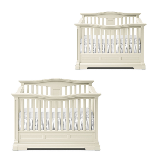 Premium Wooden Baby Crib – Elegant White Curved Panel Design 2 5 19
