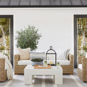Premium Garden Sofa With Wicker Rattan – 1 Set for Resorts 12 3 7